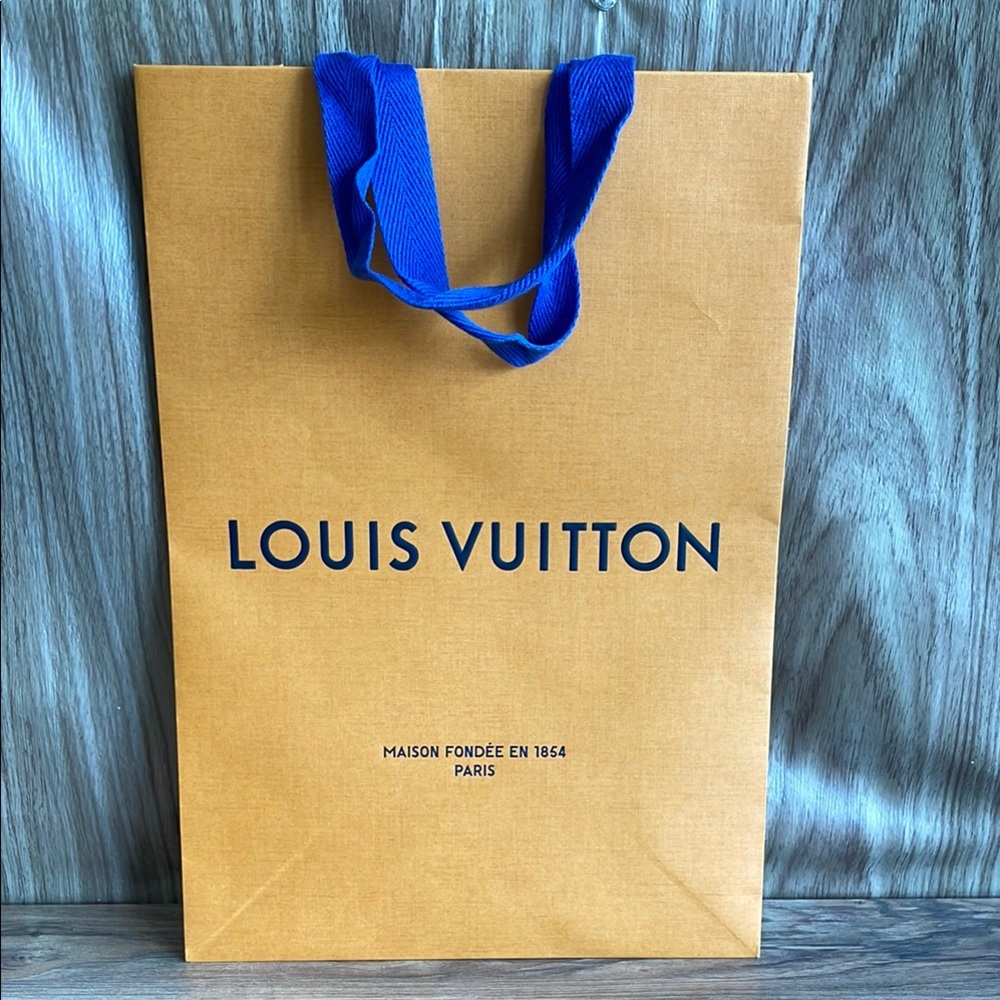 Louis Vuitton Shopping Bag - Orange with Blue Handles